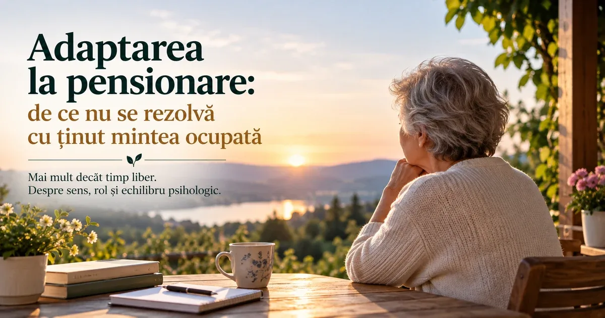 Adaptarea la pensionare: echilibru și sens